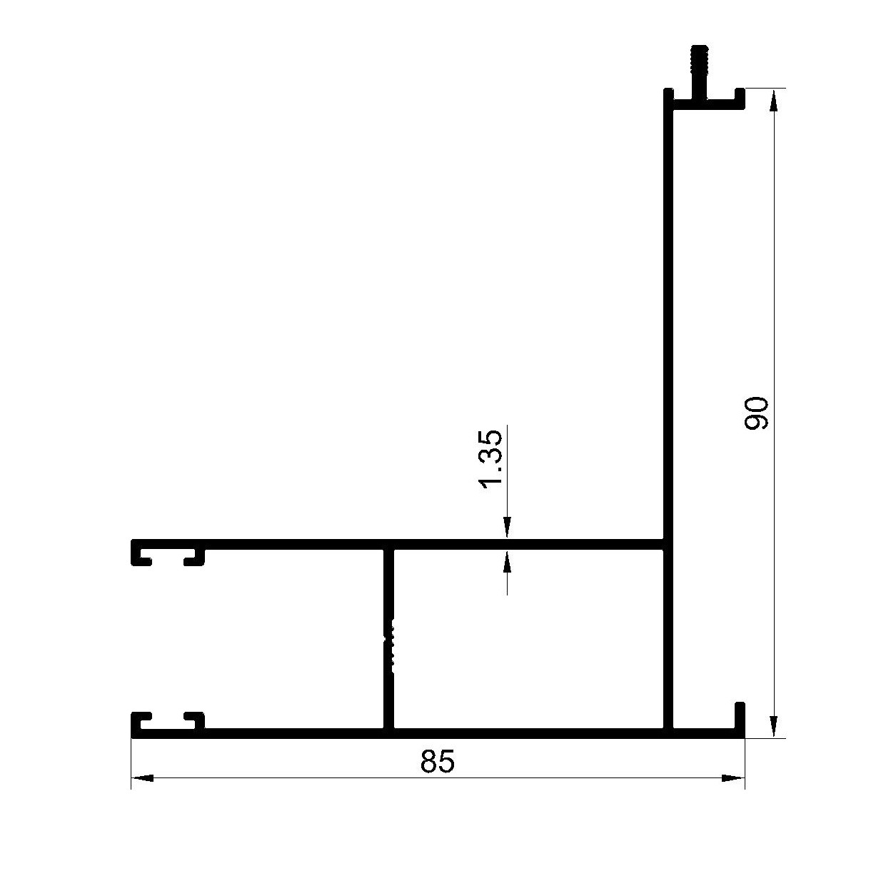 U Monoblock crimping (27.5&times;85&times;90 mm)